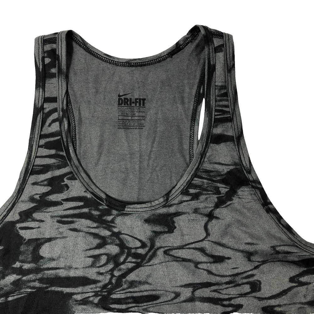 Nike Tank Top Women's Size Small Gray Black Dri Fit Regular Fit Athletic Workout - Picture 2 of 10